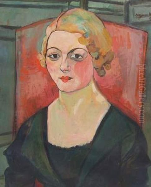 Portrait Degenevieve Oil Painting by Suzanne Valadon