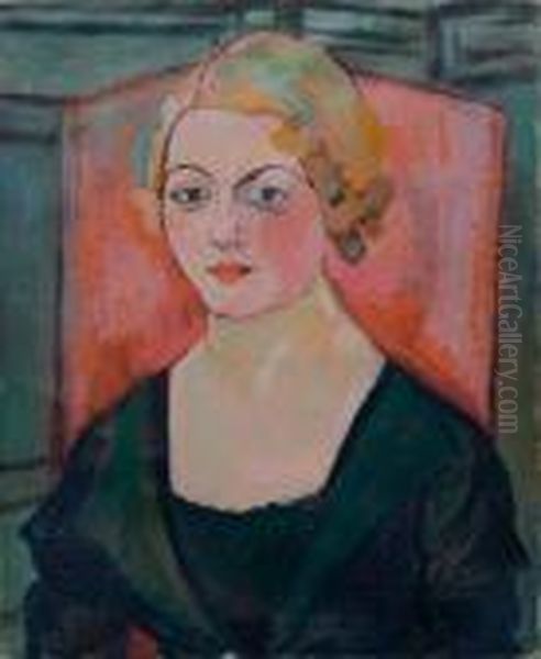 Portrait De Genevieve Camax-zoegger Oil Painting by Suzanne Valadon