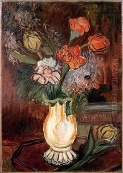 Fleurs.. Oil Painting by Suzanne Valadon