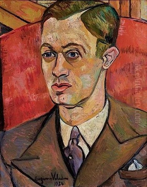 Portrait De Paul Petrides Oil Painting by Suzanne Valadon