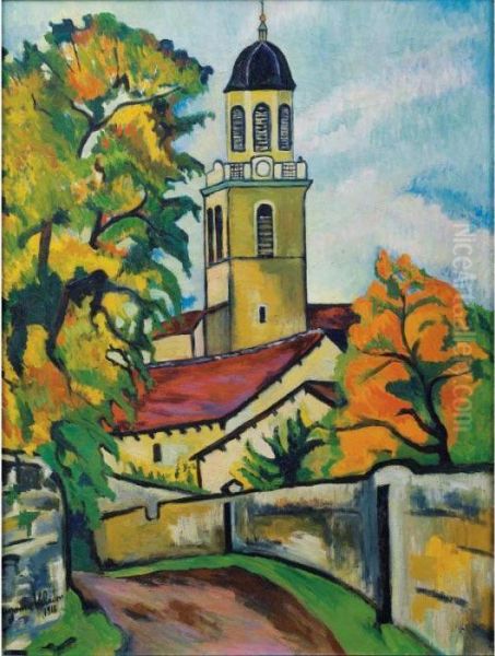 L'eglise D'irigny (rhone) Oil Painting by Suzanne Valadon