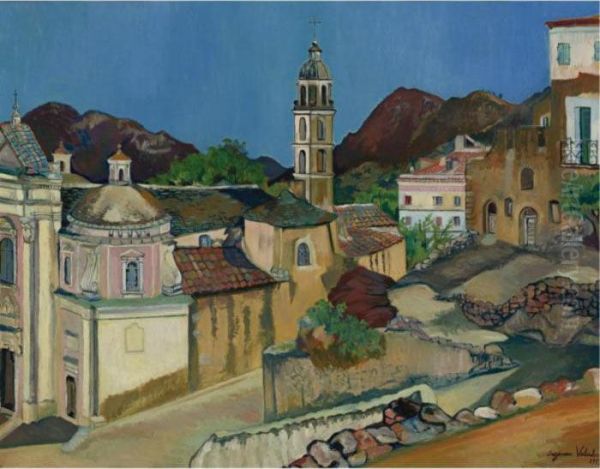 Eglise De Belgodere, Corse Oil Painting by Suzanne Valadon