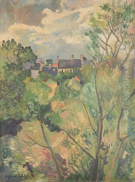 Vue De Ma Fenetre A Genets (bretagne) Oil Painting by Suzanne Valadon