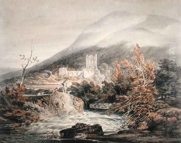 Llanthony Abbey, Monmouthshire, c.1792 Oil Painting by Joseph Mallord William Turner