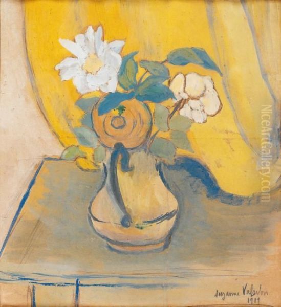 Bouquet De Fleurs Oil Painting by Suzanne Valadon