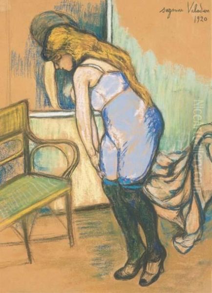 Femme A Sa Toilette Oil Painting by Suzanne Valadon