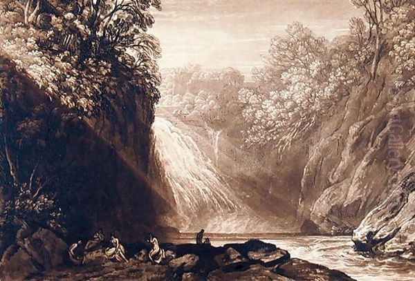 The Fall of the Clyde, engraved by Charles Turner 1773-1857, 1859-60 Oil Painting by Joseph Mallord William Turner