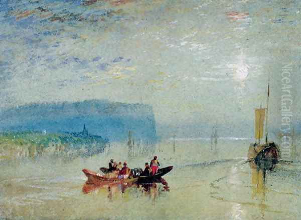 Scene on the Loire, near the Coteaux de Mauves, c.1830 Oil Painting by Joseph Mallord William Turner