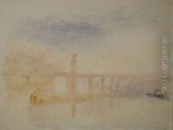 The Moselle Bridge, Coblenz, c.1842 Oil Painting by Joseph Mallord William Turner