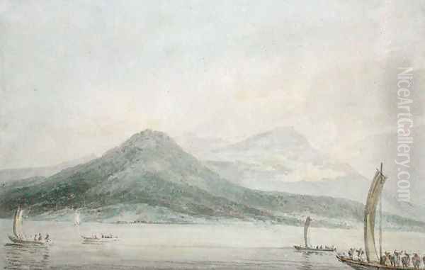 Lago Maggiore from Isola Borromena, c.1795 Oil Painting by Joseph Mallord William Turner