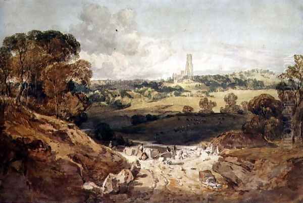 View of Fonthill from a Stone Quarry, c.1799 Oil Painting by Joseph Mallord William Turner