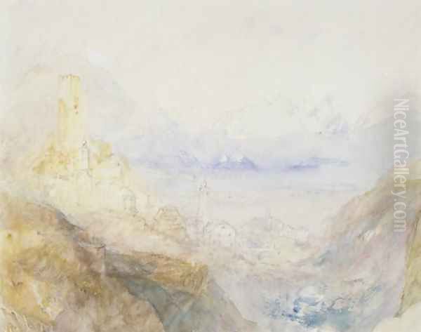 Hospenthal, Fall of St. Gothard, morning Oil Painting by Joseph Mallord William Turner