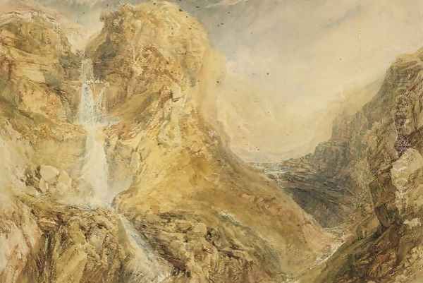 Mossdale Fall, Yorkshire, c.1816-18 Oil Painting by Joseph Mallord William Turner