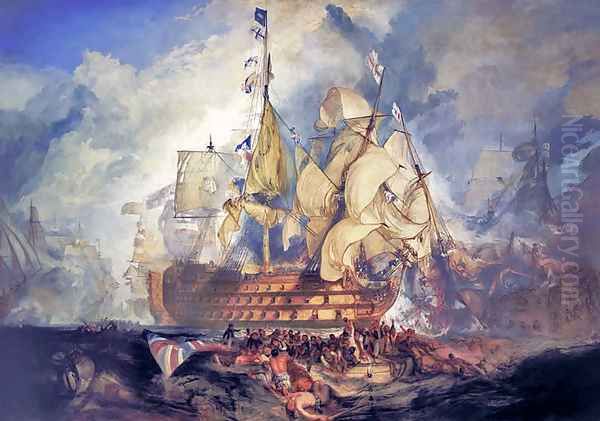 The Battle of Trafalgar 1 Oil Painting by Joseph Mallord William Turner