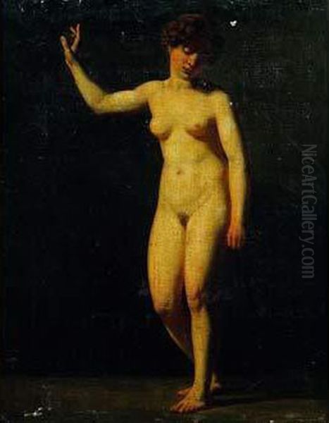 Academie De Femme Oil Painting by Jacques Antoine Vallin