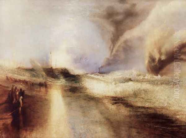 Flares with rough sea Oil Painting by Joseph Mallord William Turner