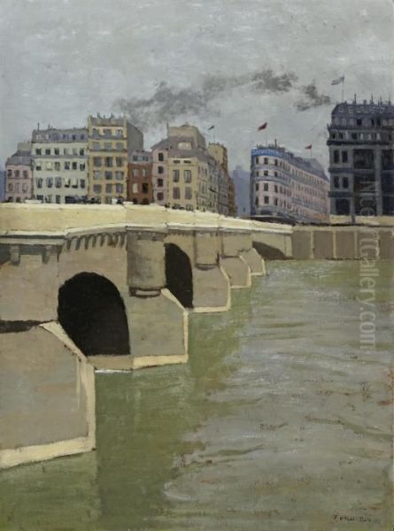 Le Pont Neuf Oil Painting by Felix Edouard Vallotton