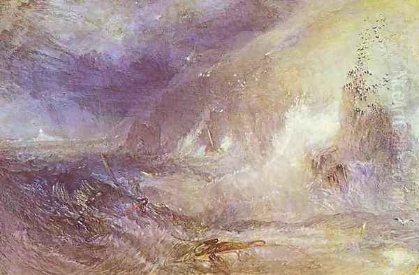 Longships Lighthouse, Lands End Oil Painting by Joseph Mallord William Turner