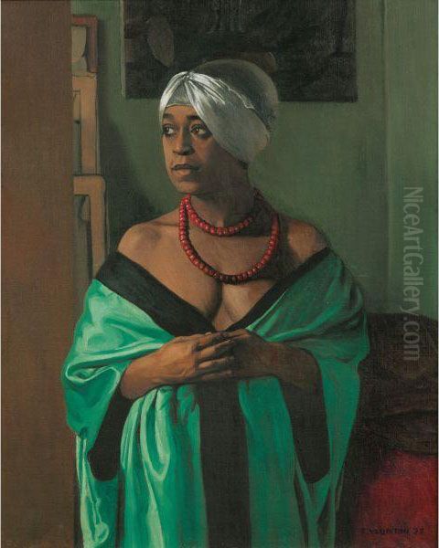 Aicha Oil Painting by Felix Edouard Vallotton