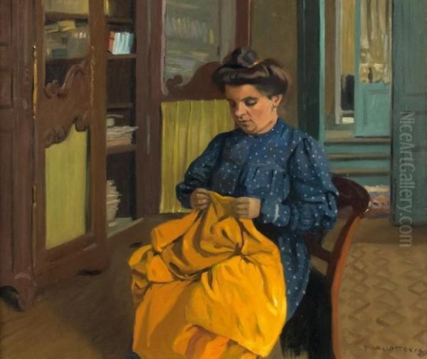 La Couturiere Oil Painting by Felix Edouard Vallotton