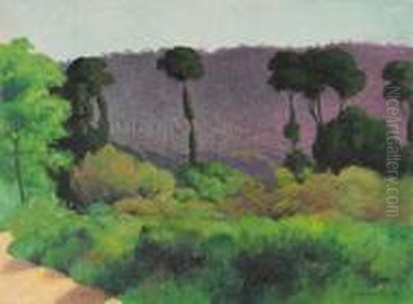 Coteau De Barneville Oil Painting by Felix Edouard Vallotton