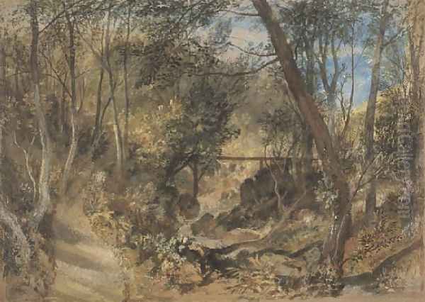 The Woodwalk, Farnley Hall, c.1818 Oil Painting by Joseph Mallord William Turner