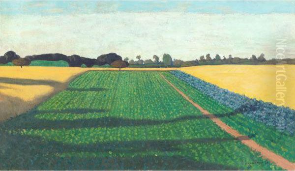 Les Champs, Plateau De La Croix-rouge Oil Painting by Felix Edouard Vallotton