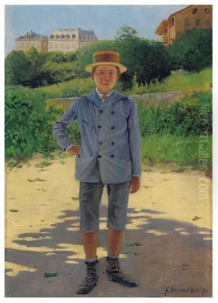 Portrait Dujeune Delisle Oil Painting by Felix Edouard Vallotton