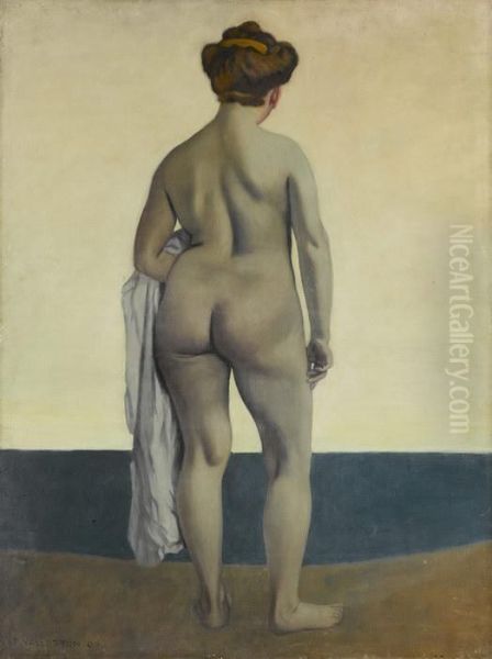 Baigneuse Vue De Dos Oil Painting by Felix Edouard Vallotton