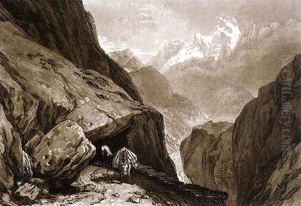 Mt. St. Gothard, from the Liber Studiorum, engraved by Charles Turner, 1808 Oil Painting by Joseph Mallord William Turner