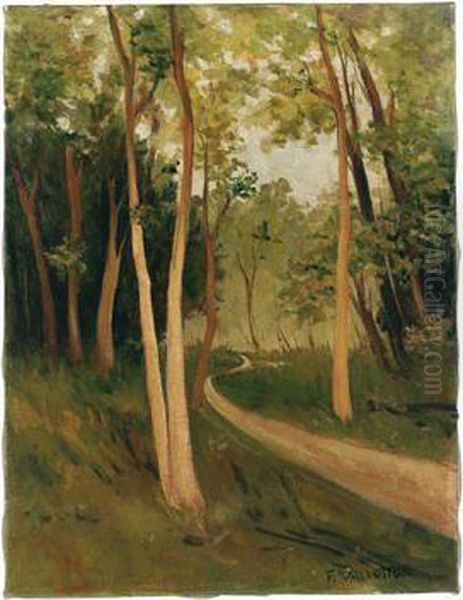 Chemin Au Bois De Boulogne Oil Painting by Felix Edouard Vallotton