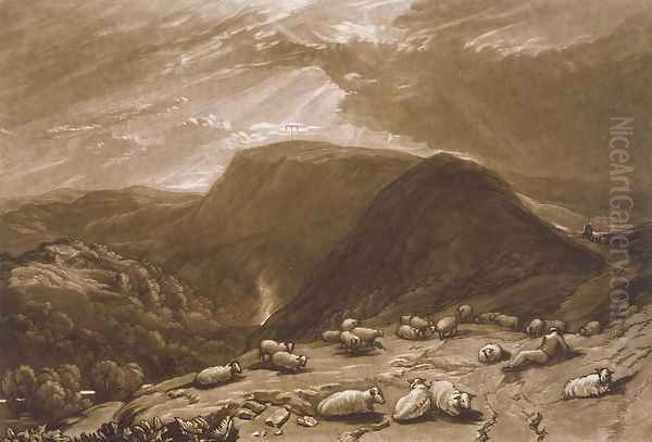 Hind Head Hill, from the Liber Studiorum, engraved by Robert Dunkarton, 1811 Oil Painting by Joseph Mallord William Turner