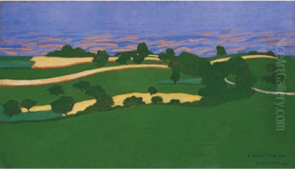 Corn Fields, 1900 Oil Painting by Felix Edouard Vallotton