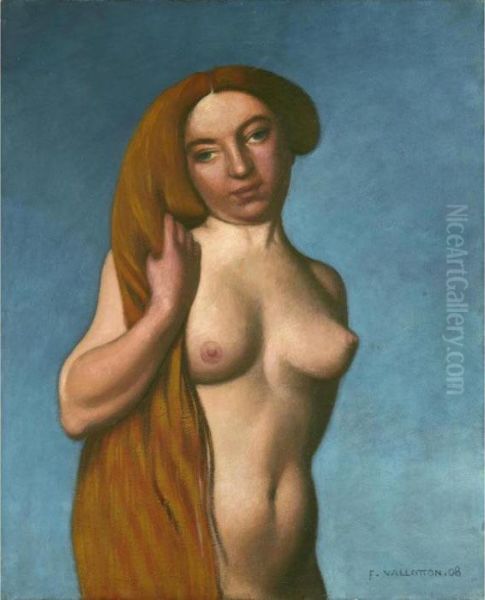 Torso Of A Woman, With Loose, Red Hair Oil Painting by Felix Edouard Vallotton