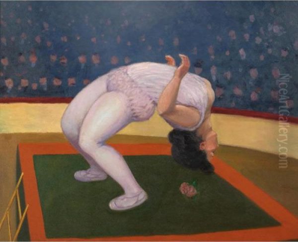 Femme Acrobate Oil Painting by Felix Edouard Vallotton