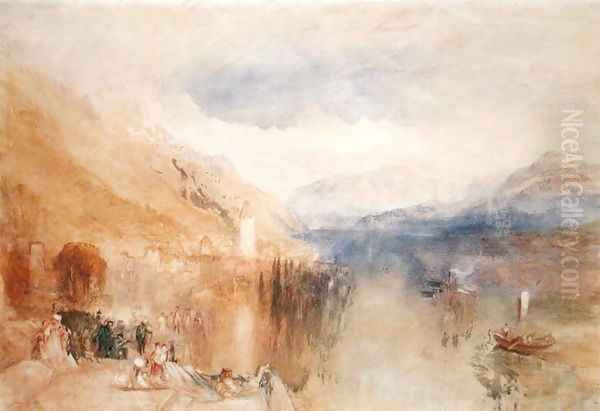 Oberhofen, Lake Thun, c.1848 Oil Painting by Joseph Mallord William Turner