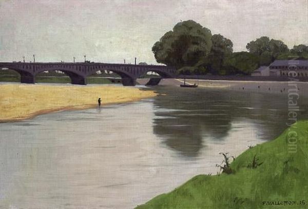 L'adour I Dax, Temps Gris Oil Painting by Felix Edouard Vallotton