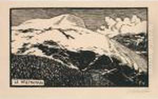 View Of The Breithorn (v. / G. 85) Oil Painting by Felix Edouard Vallotton