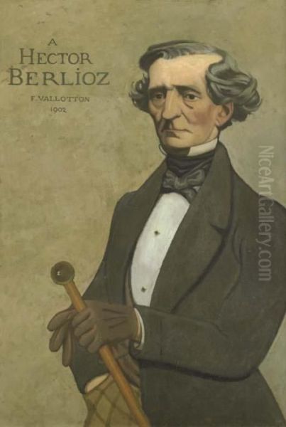 Portrait Decoratif D'hector Berlioz Oil Painting by Felix Edouard Vallotton