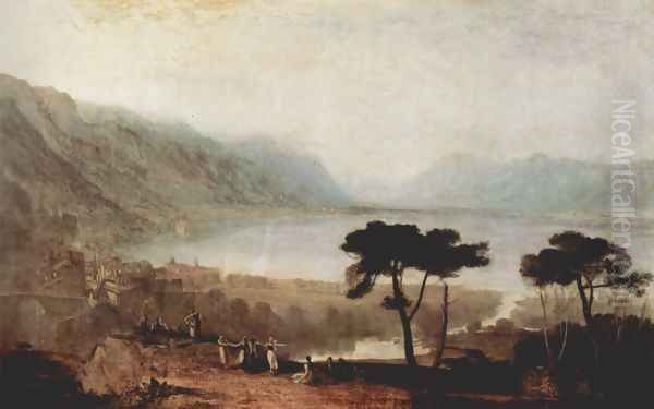 Geneva lake seen from Montreux Oil Painting by Joseph Mallord William Turner