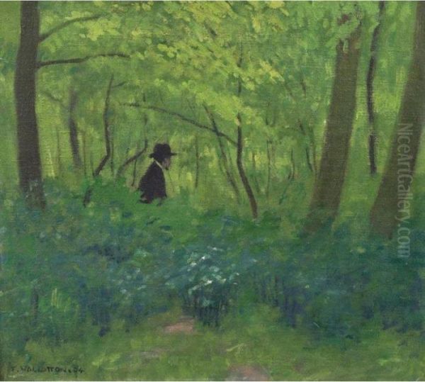 Le Satyr In The Bois De Boulogne Oil Painting by Felix Edouard Vallotton