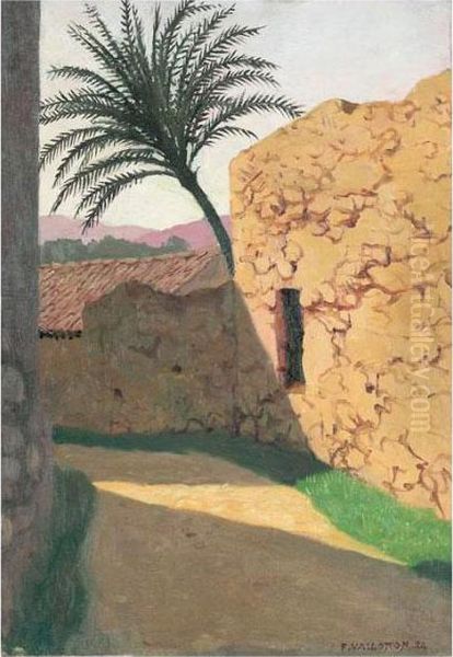 Le Palmier, Cagnes, 1920 Oil Painting by Felix Edouard Vallotton