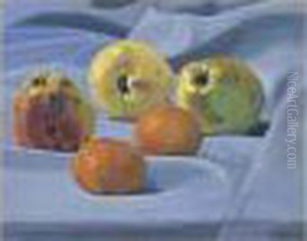 Still-life With Apples And Tangerines Oil Painting by Felix Edouard Vallotton