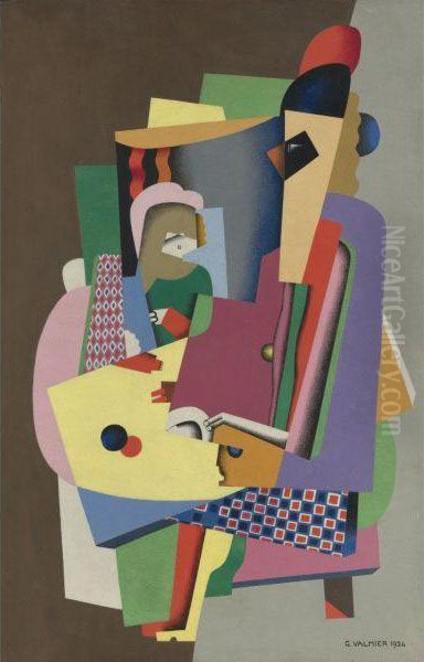 La Lecon De Piano Oil Painting by Georges Valmier