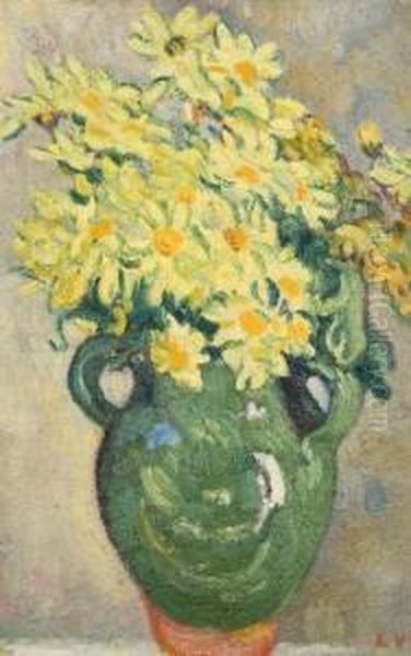 Vase De Fleurs Jaunes Oil Painting by Louis Valtat