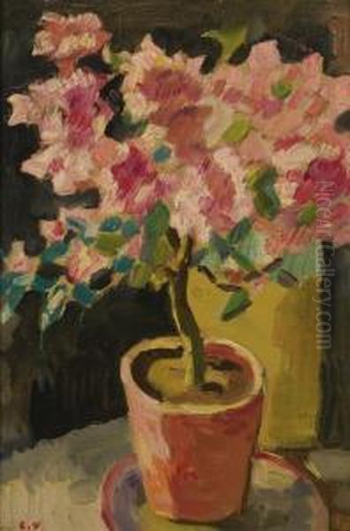 Pot D'azalees Oil Painting by Louis Valtat