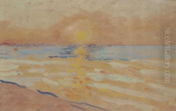 Soleil Couchant Oil Painting by Louis Valtat