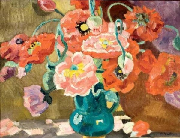 Bouquet De Fleurs Oil Painting by Louis Valtat