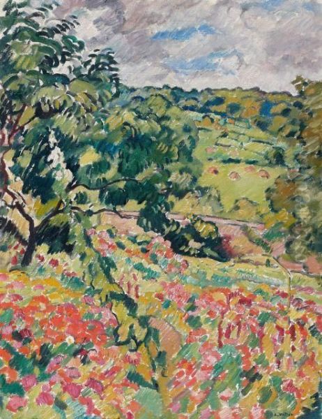 Jardin Fleuri A Choisel Oil Painting by Louis Valtat