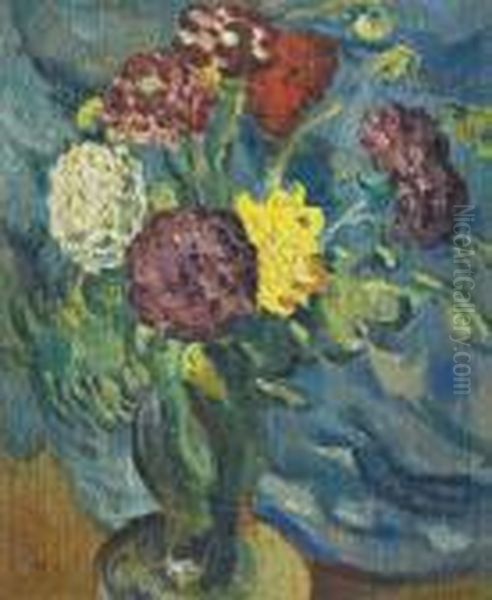 Bouquet De Fleurs Oil Painting by Louis Valtat